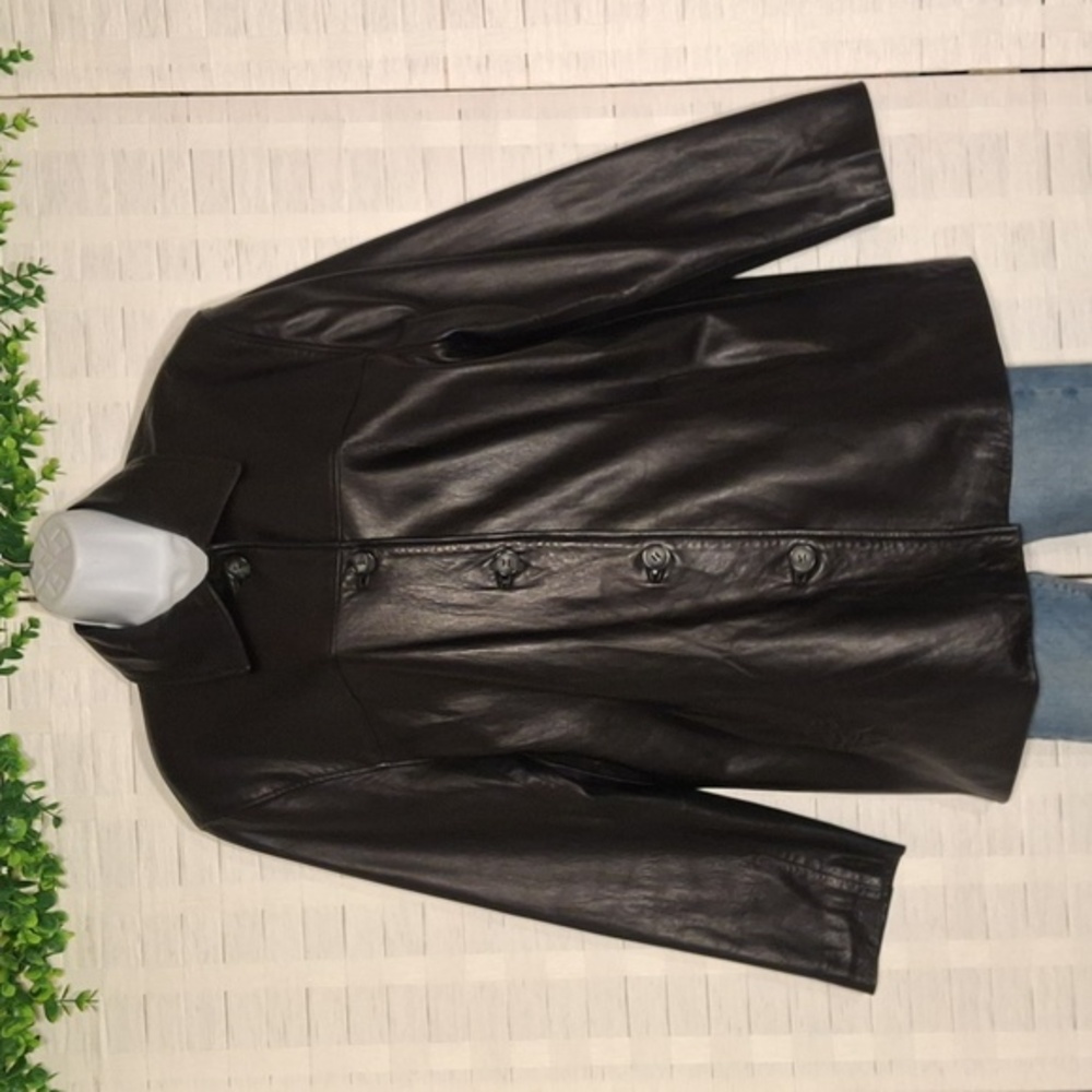 Henri Bendel Vintage Black Leather Jacket - Picture 3 of 15